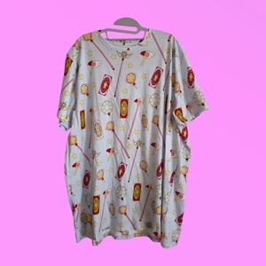 Cakeworthy x Cardcaptor Sakura Blue Staff & Card AOP T-Shirt Size 4XL